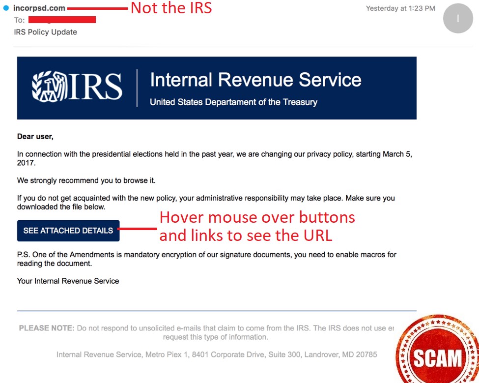 IRS Policy Update