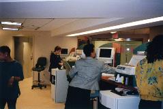 Behind the Longworth branch teller line, 1990s