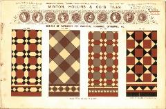 Floor tile patterns in the Minton Tile catalog